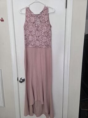 quiz pink dip hem dress Quiz Floral Dip Hem Midi Dress